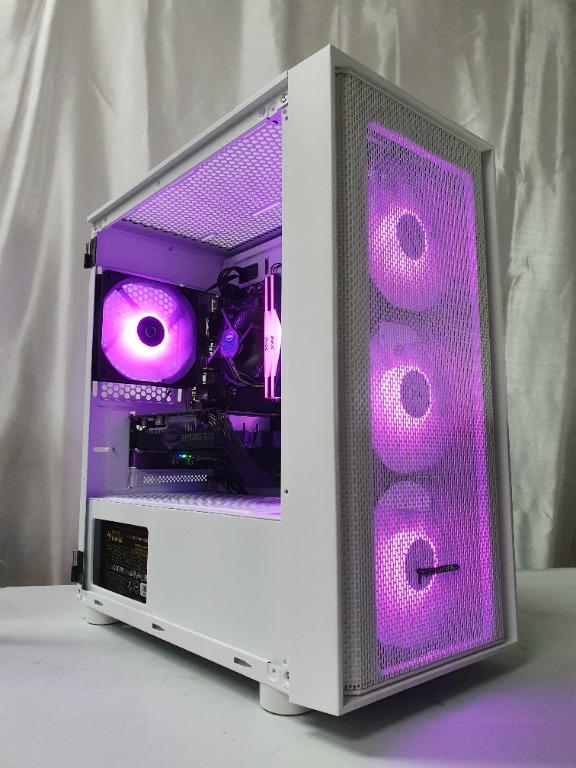 [Free Delivery] Snow white Custom Gaming Pc Desktop workstation white ...
