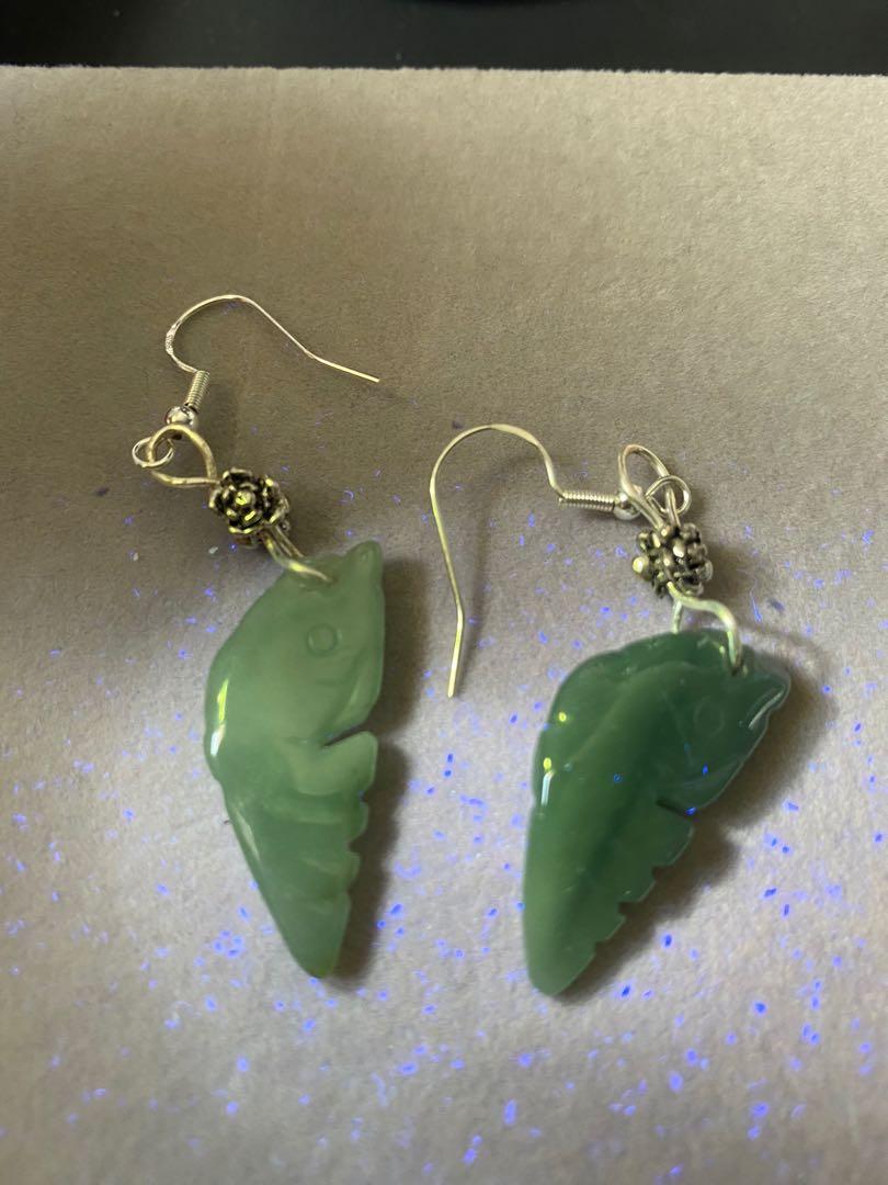 Genuine Jade Handmade Earrings Women s Fashion Jewelry