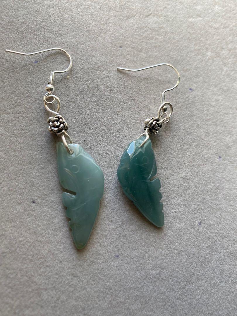 Genuine jade earrings top