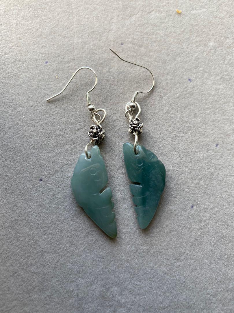 Genuine top jade earrings