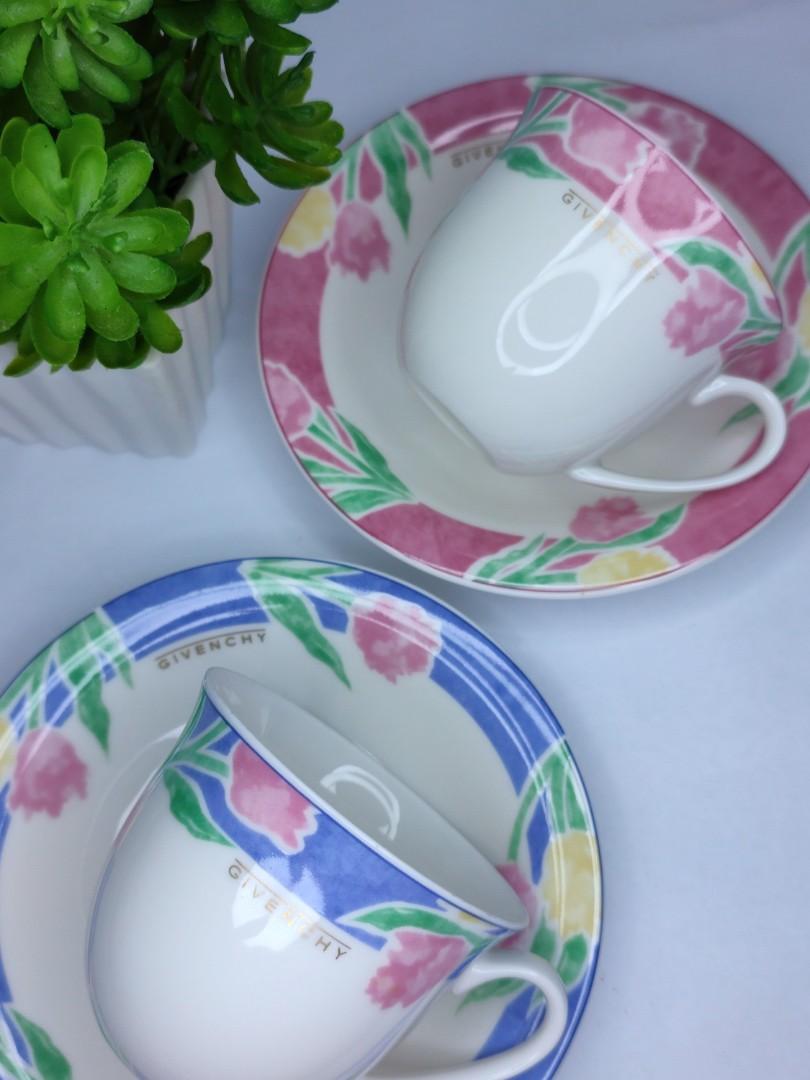 11.11SALE!!!GIVENCHY cup and saucer his and her set, Furniture & Home Living, Kitchenware