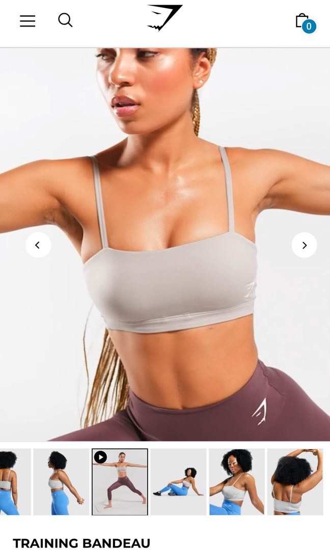 Gymshark grey bandeau XS, Women's 