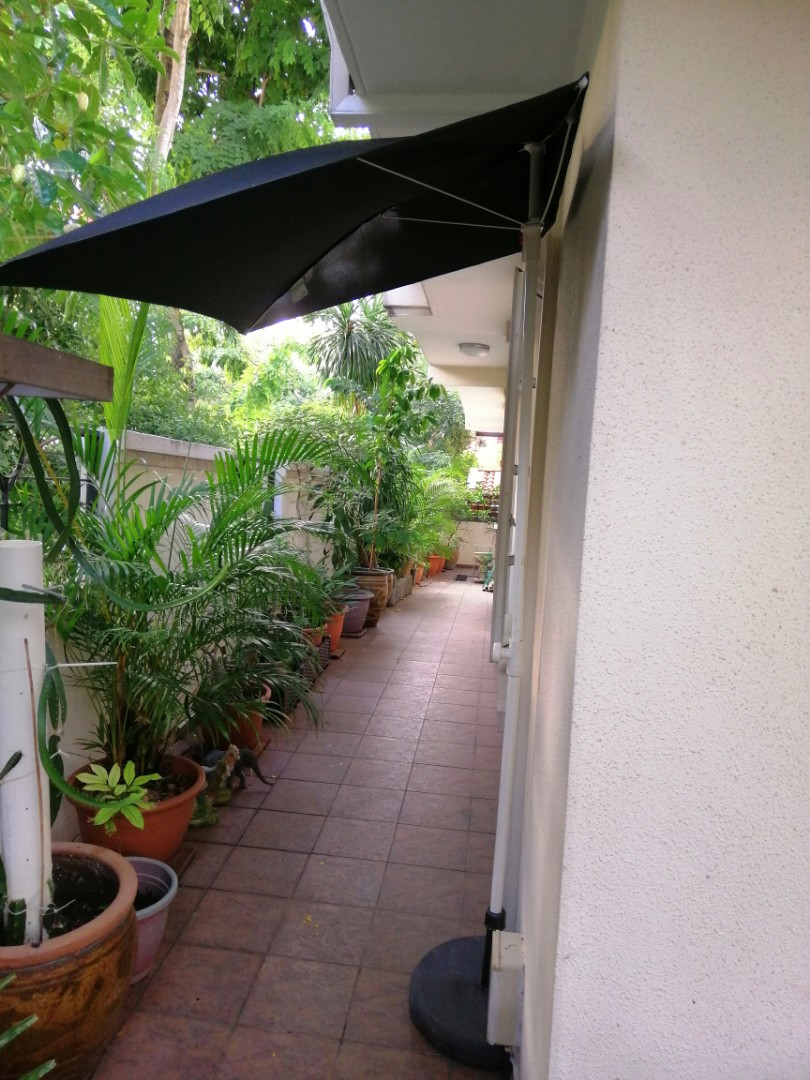 Half parasol, Furniture & Home Living, Outdoor Furniture on Carousell