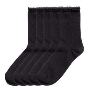 H&M 5 Fine Knit Socks with scalloped edge