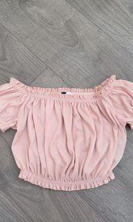 H&M ruffled off the shoulder top