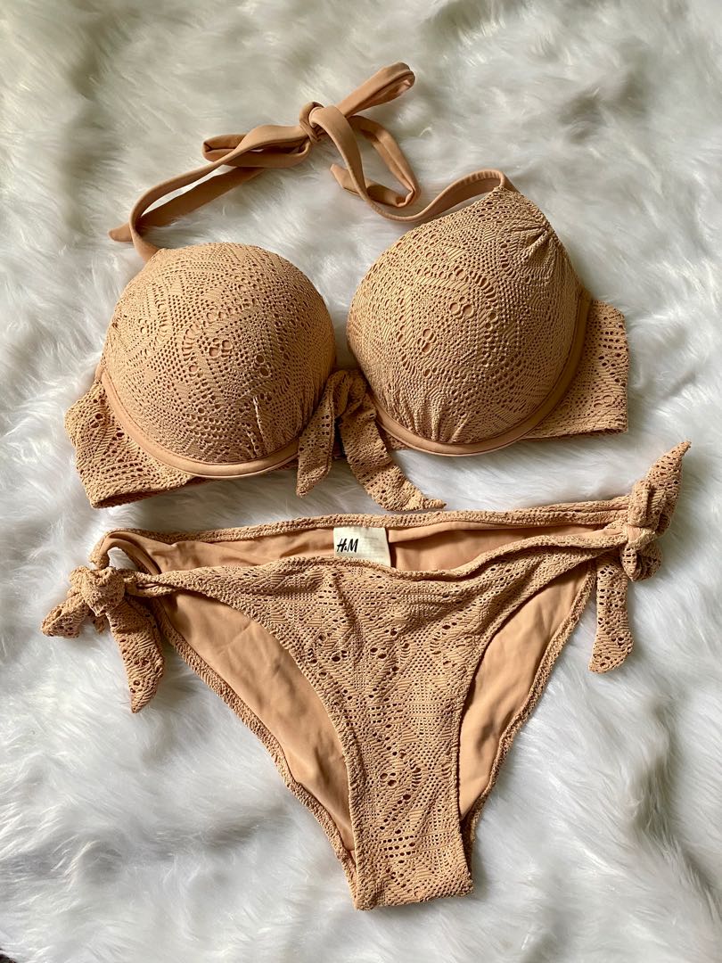 H&M Swimsuit Bikini in Nude, Women's Fashion, Swimwear, Bikinis