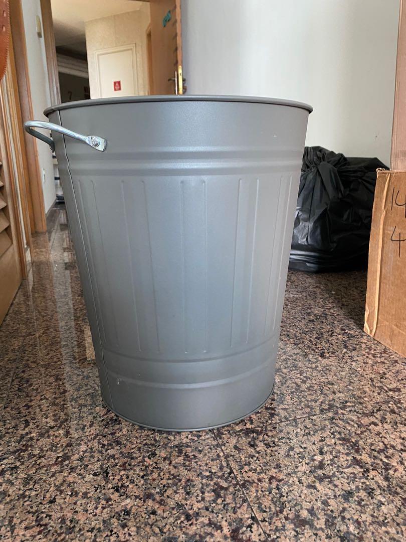 KNODD Bin with lid, gray, 11 gallon - IKEA