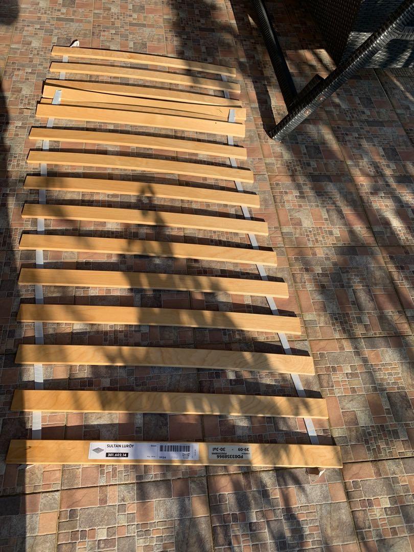 IKEA Sultan Luroy Queen Bed slatted base, Furniture & Home Living