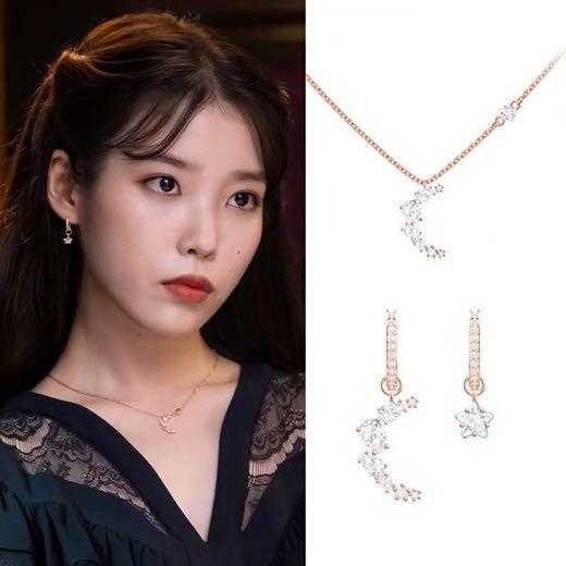 Hotel del luna swarovski moon necklace outlet
