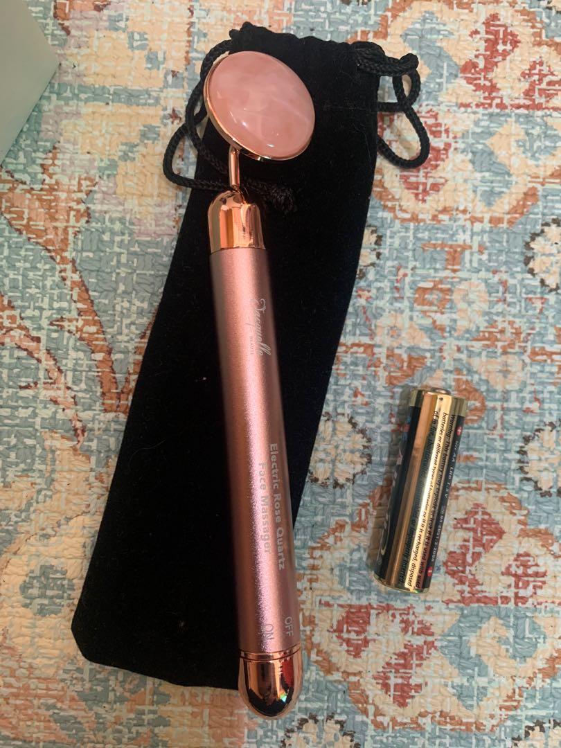 Jacquelle Electric Rose Quartz Face Massager, Kesehatan & Kecantikan