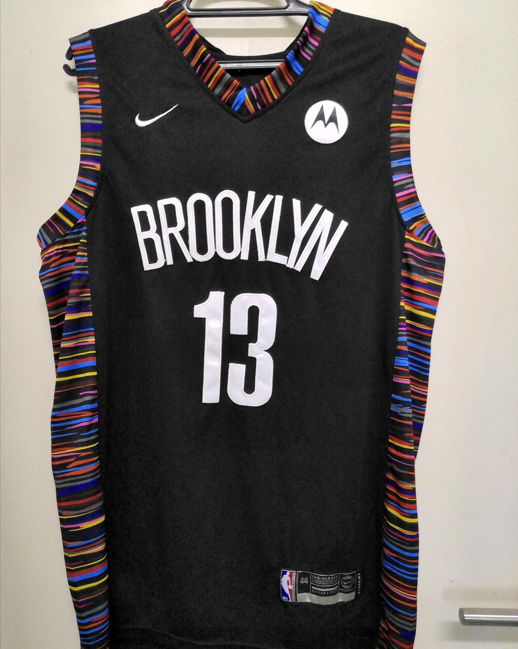 James Harden #13 Brooklyn Nets Black Floral Fashion Jersey