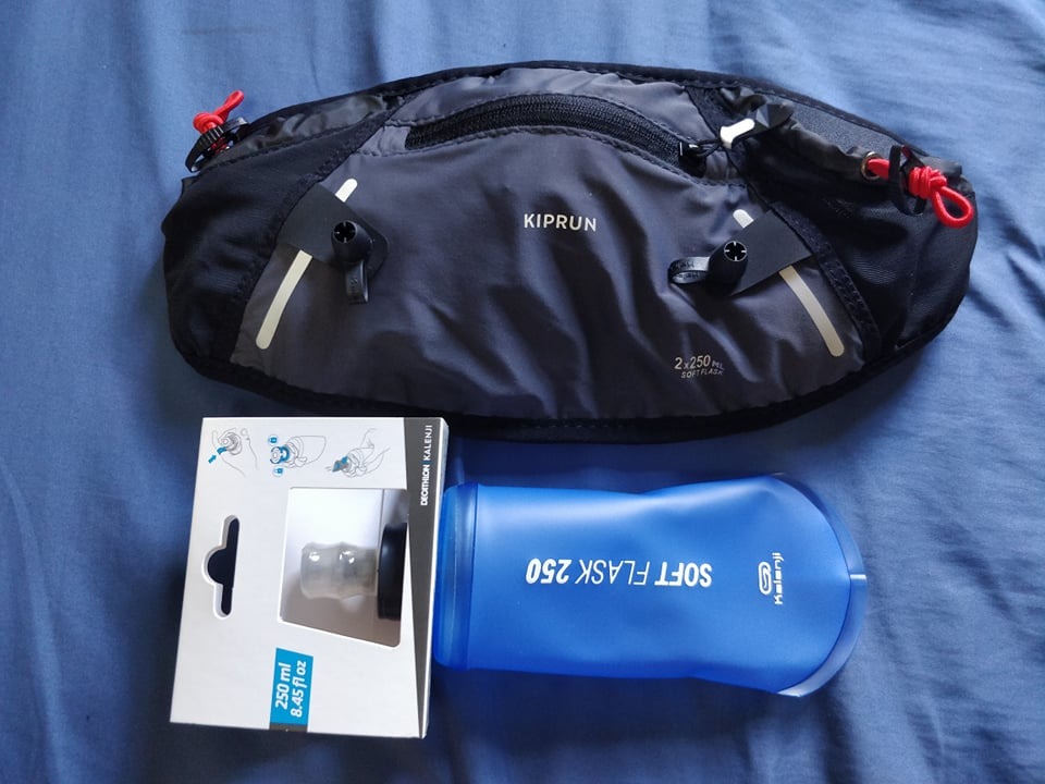 KIPRUN Flask Holder Belt Running + 1 soft flask 250, Sports Equipment, Other Sports Equipment