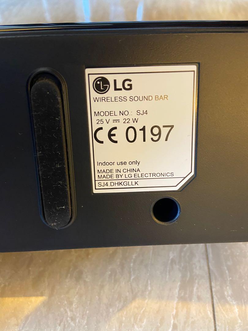 LG sound bar SPJ4BW with wireless subwoofer and Bluetooth, 興趣及遊戲, 音樂