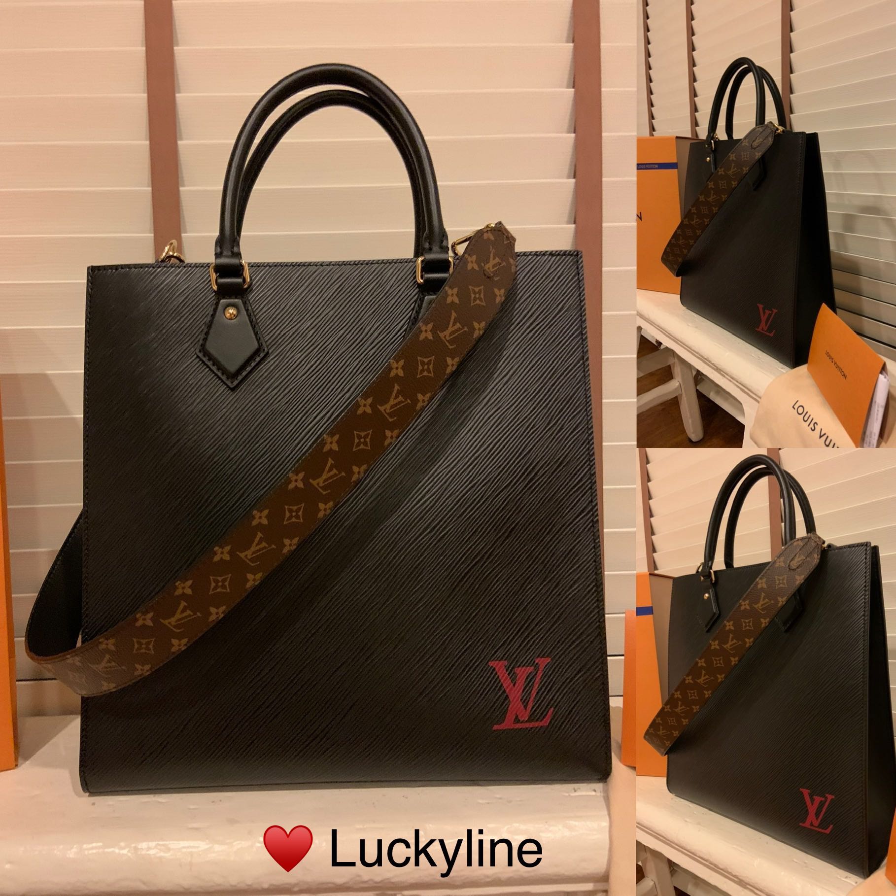 Louis Vuitton Sac Plat PM with Monogram Bag Strap (Full Set Local