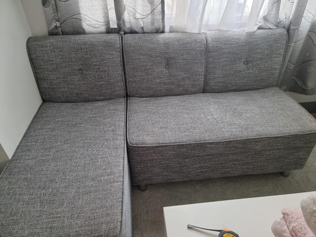 LSHAPED SOFA FROM MANDAUE FOAM, Furniture & Home Living, Furniture, Sofas on Carousell