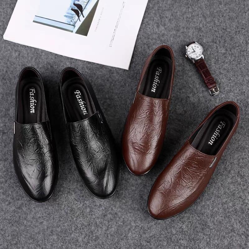 Men shoes black brown casual shoes size 37 plus size 47 loafer shoes