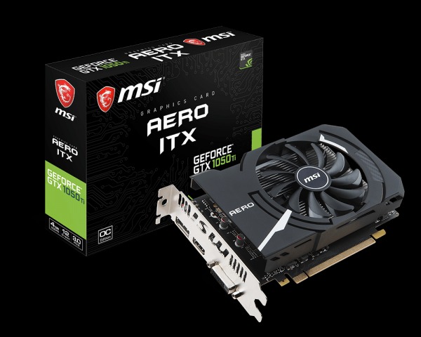 MSI GTX1050TI (GeForce GTX 1050 Ti AERO ITX 4G OCV1), Computers