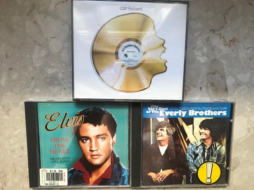 Music Cds Cliff Richard Elvis Presley Everly Brothers Pavarotti Various Pop Hits Hobbies Toys Music Media Cds Dvds On Carousell