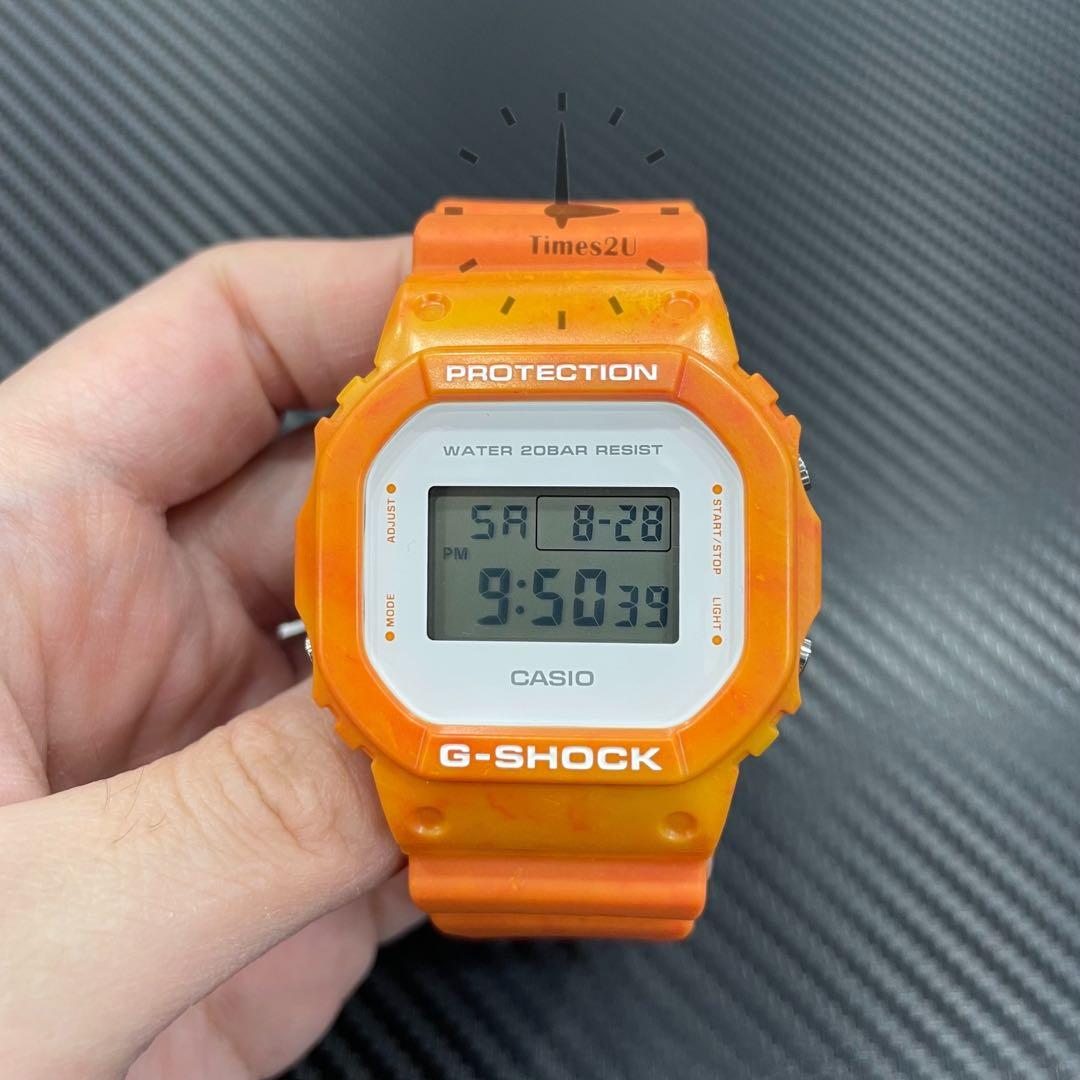 g shock dw 5600 orange