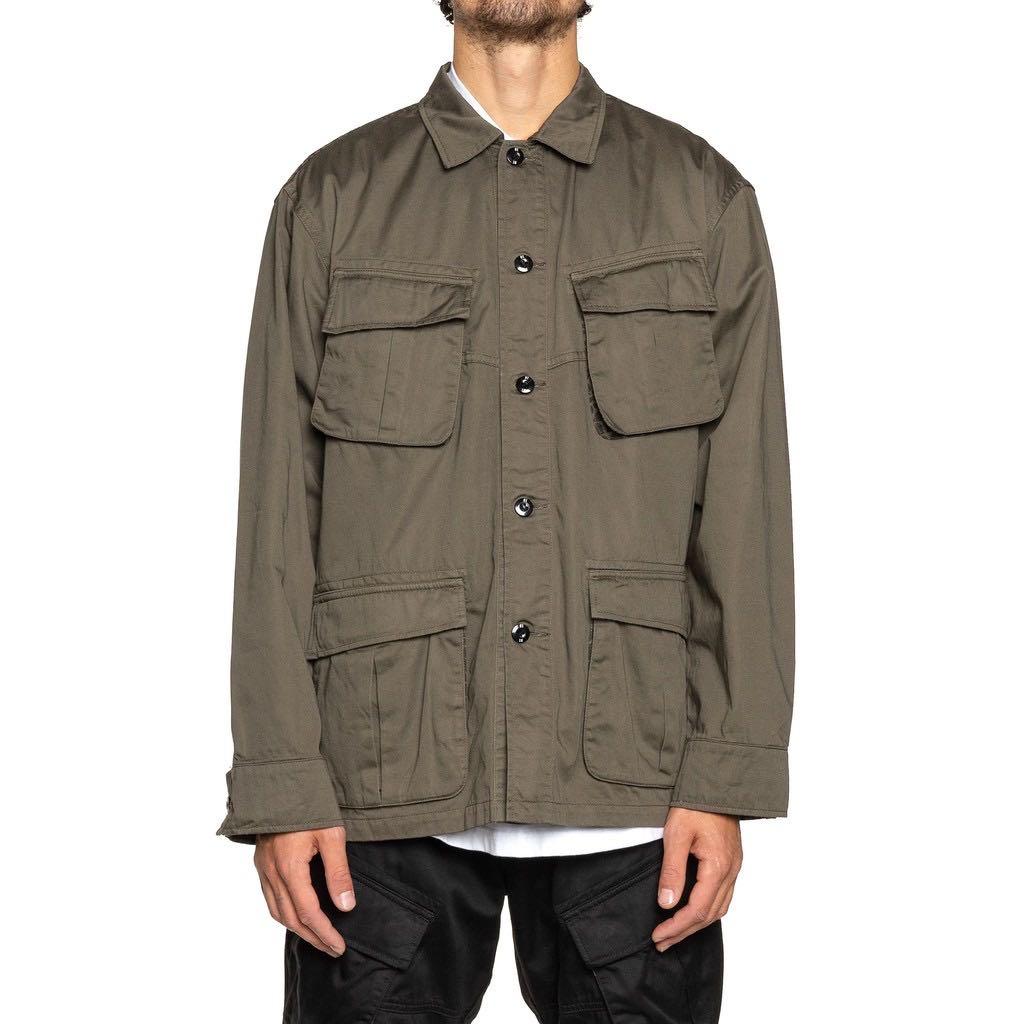 全新特價！Neighborhood MIL-CARGO/C-SHIRT.LS OLIVE DRAB 褐色蛇蟒紋 