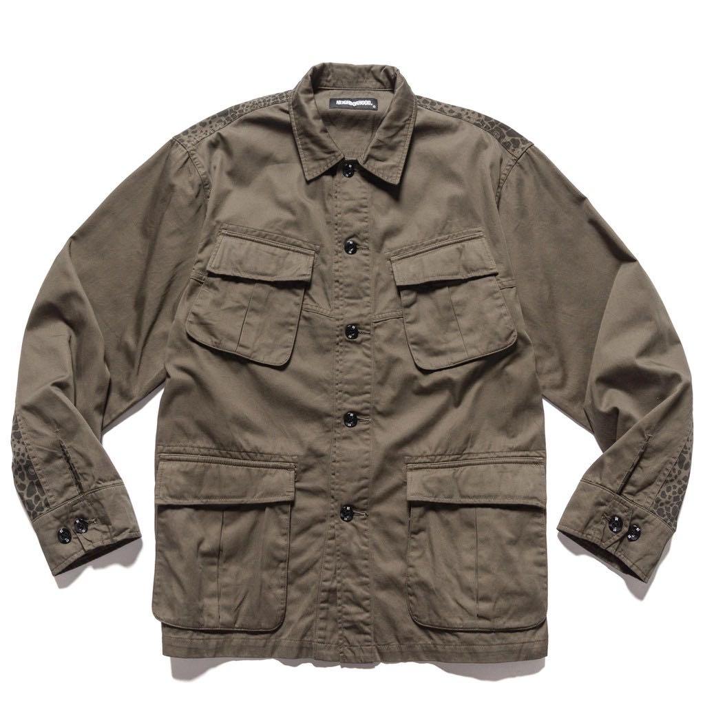全新特價！Neighborhood MIL-CARGO/C-SHIRT.LS OLIVE DRAB 褐色蛇蟒紋 