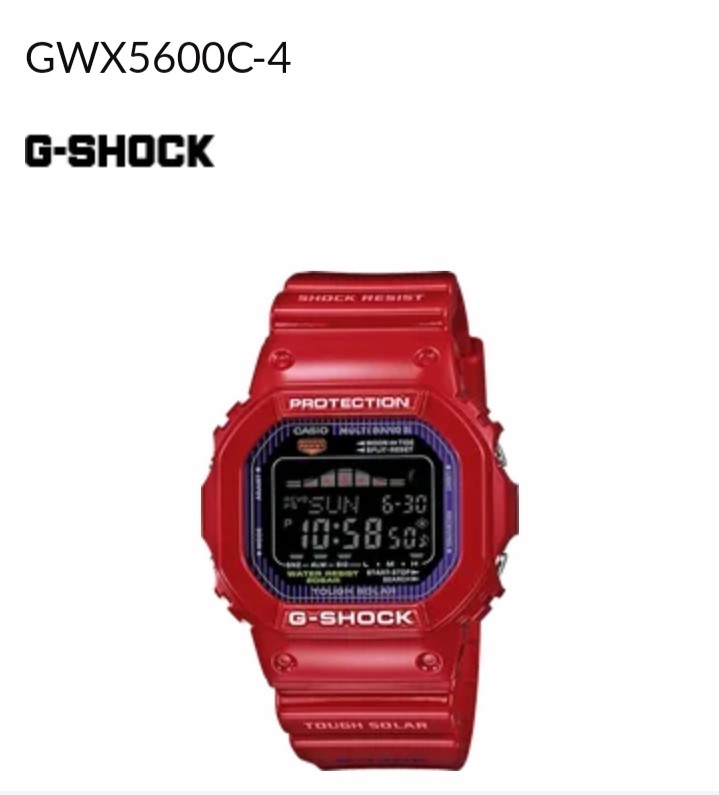 New Original G Shock GWX 5600C 4JF Japan Set Lipan Bara Merah