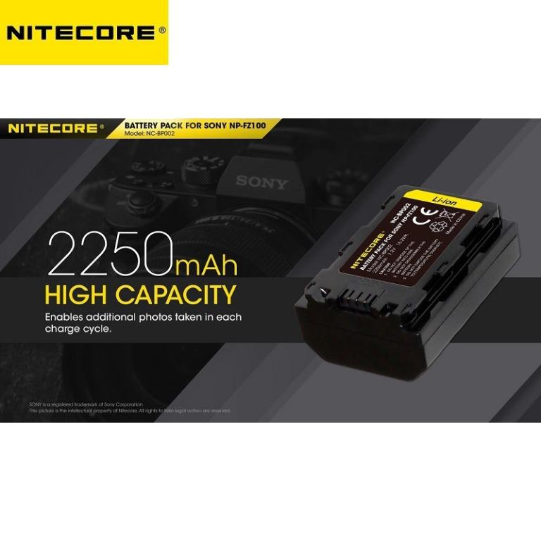 Nitecore NP-FZ100 Rechargeable Lithium Ion Battery (NC-BP002 For Sony)62863065781635111