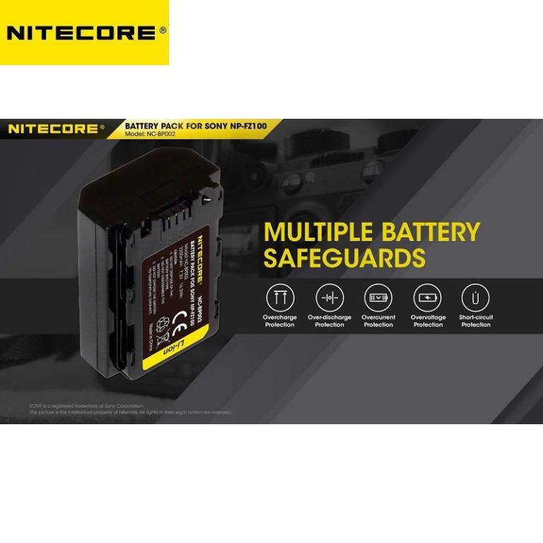 Nitecore NP-FZ100 Rechargeable Lithium Ion Battery (NC-BP002 For Sony)62863065781635112