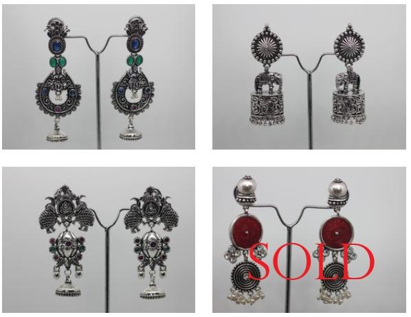 German silver earrings sale