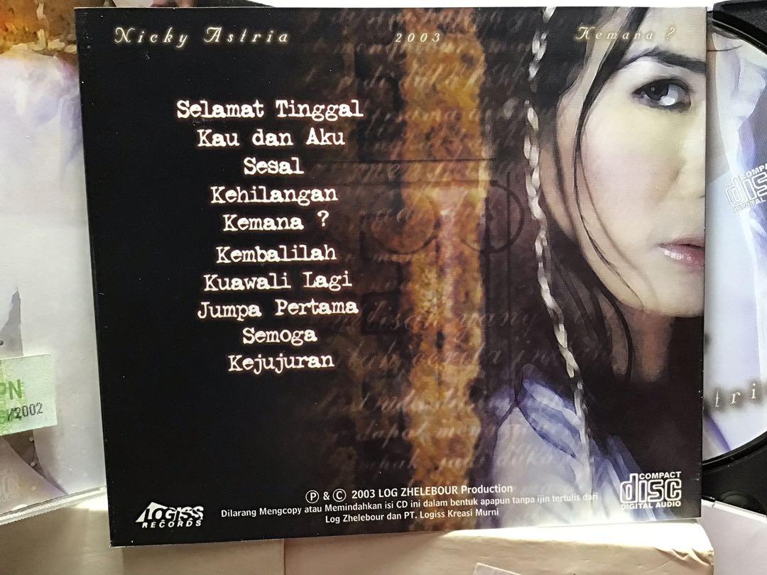 Original 2003 Press Nicky Astria Kemana Oop Cd Anubis Malay Pop Music Media Cd S Dvd S Other Media On Carousell