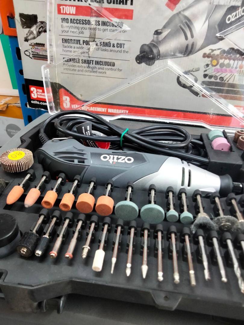 Ozito Rotary Tool Kit with Flex Shaft, Commercial & Industrial