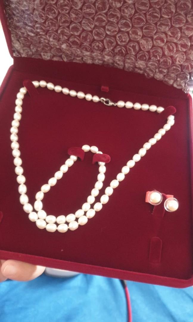 Sk jewellery on sale pearl set