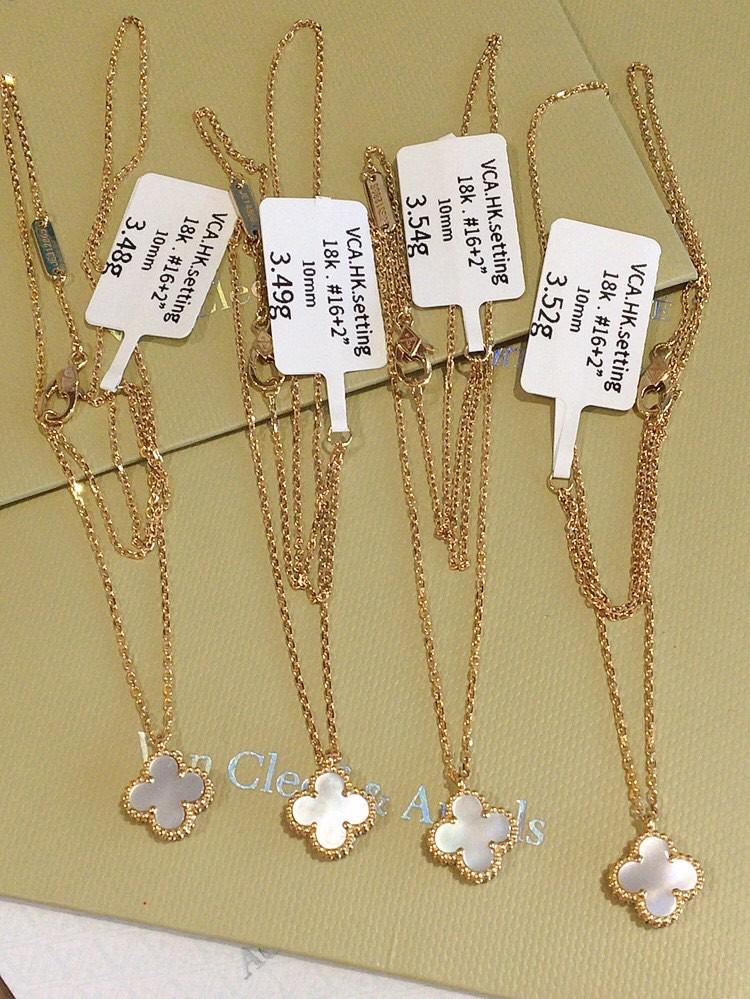 Pinkish White VCA Necklace 10mm Women s Fashion Jewelry