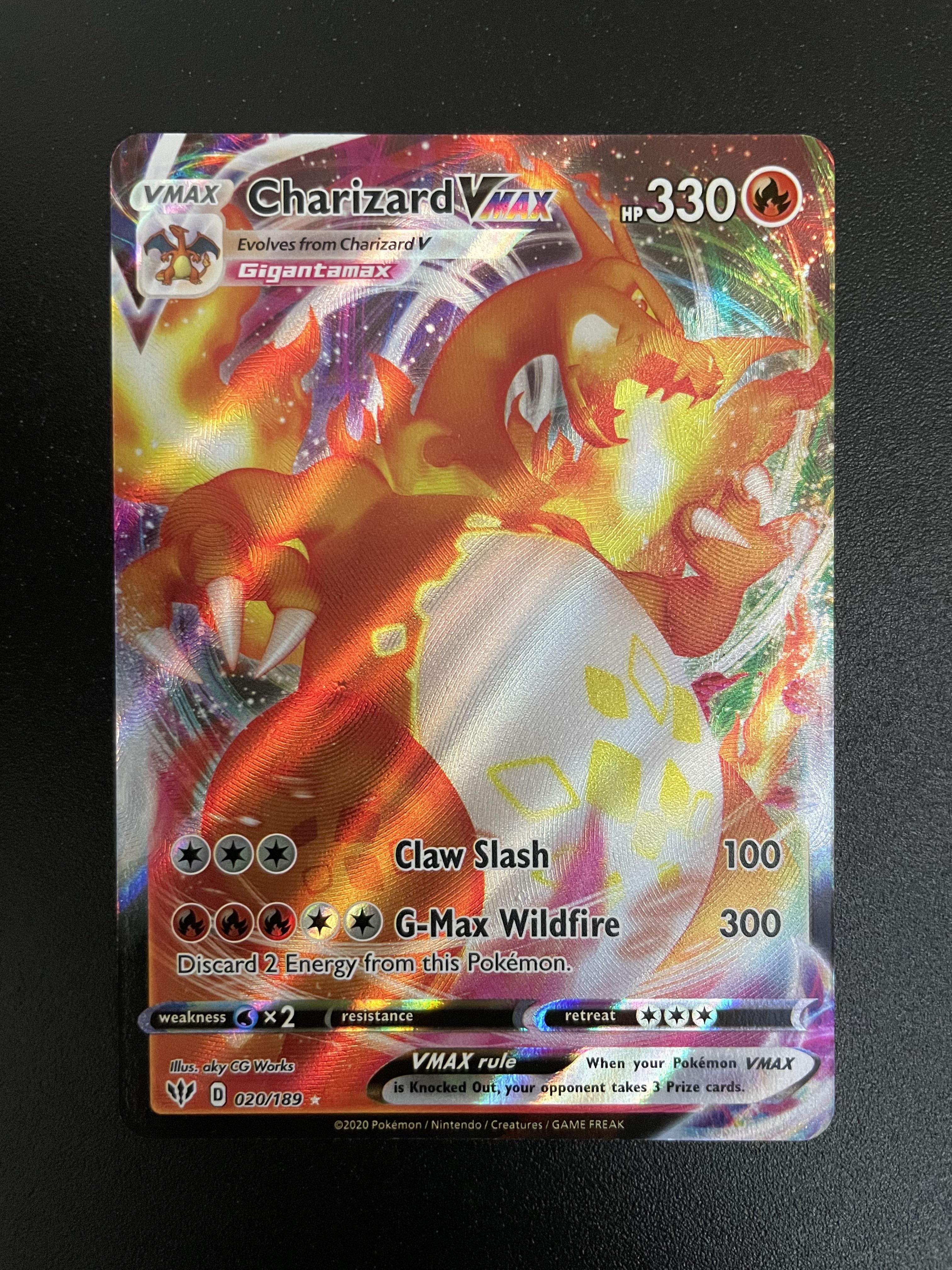 Pokemon TCG Charizard VMAX - 020/189 - Ultra Rare Sword & Shield: Darkness  Ablaze Pokemon card, Hobbies & Toys, Toys & Games on Carousell
