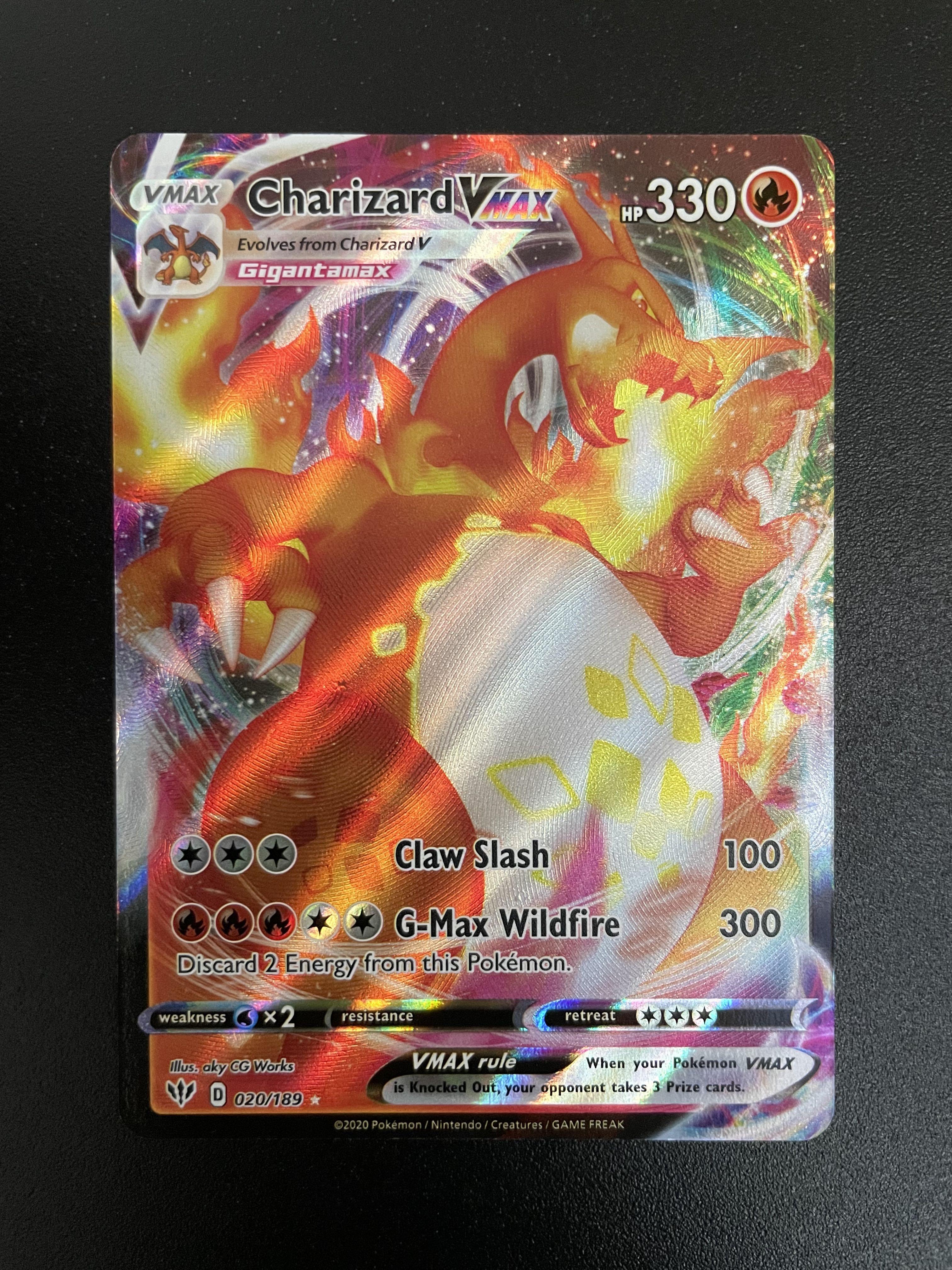 Pokemon TCG Charizard VMAX - 020/189 - Ultra Rare Sword & Shield: Darkness  Ablaze Pokemon card, Hobbies & Toys, Toys & Games on Carousell