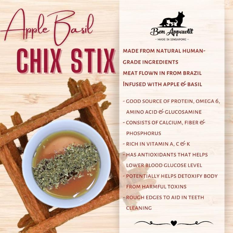Bon Appawtit Herbs And Fruits Infused Chix Stix Pet Supplies Pet Food On Carousell