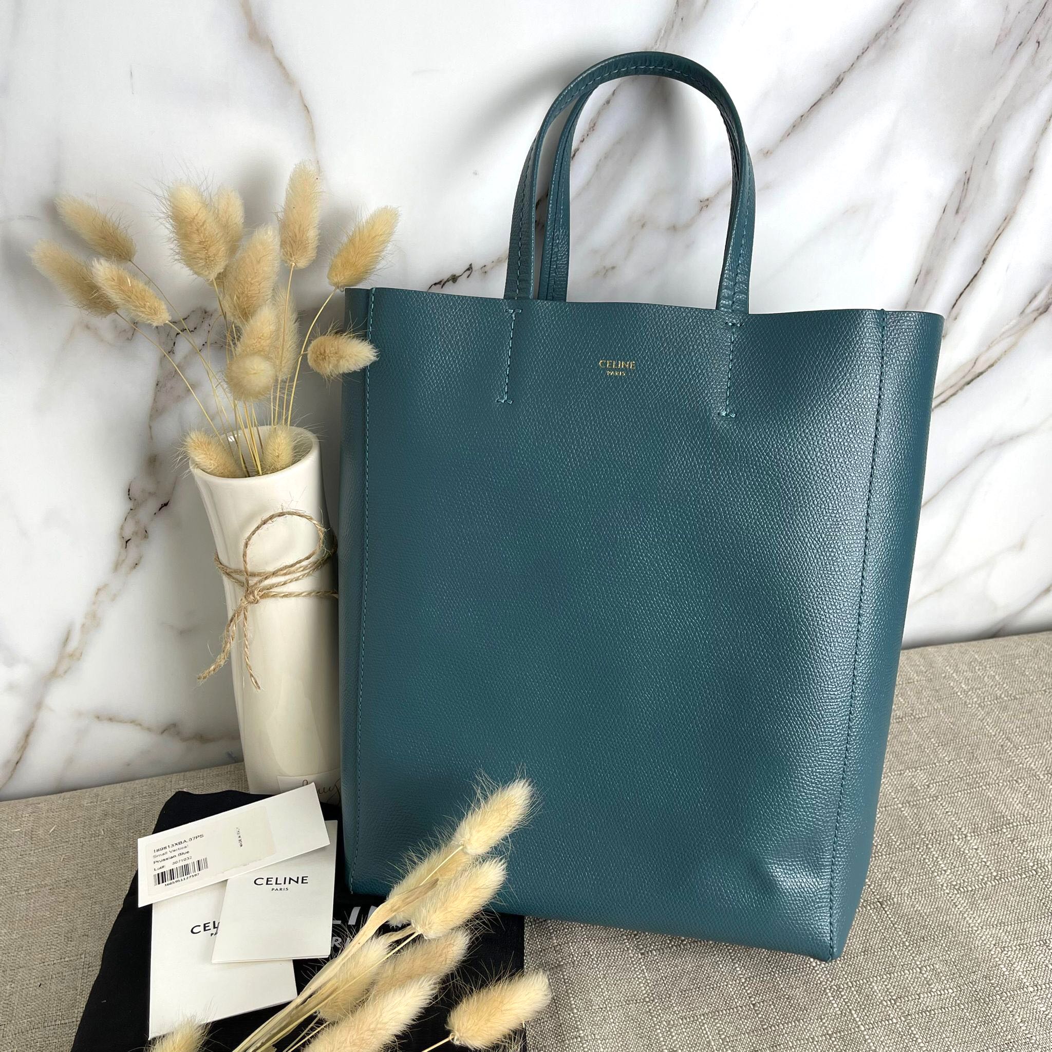 Shop CELINE Cabas Small Cabas In Grained Calfskin (189813XBA) by