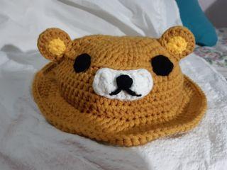 Rilakkuma Bear Crochet Bucket Hat / Bear Hat
