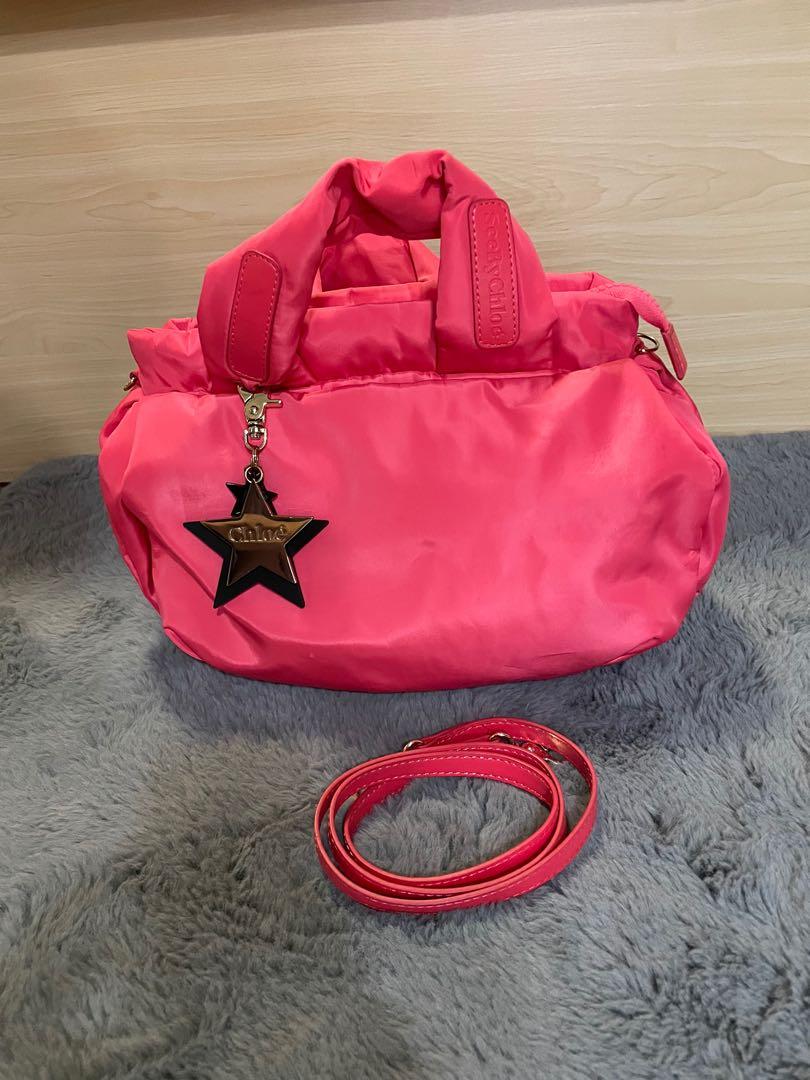 See by Chloe Joy Rider Small peach blossom(Shocking Pink) Neon Bag