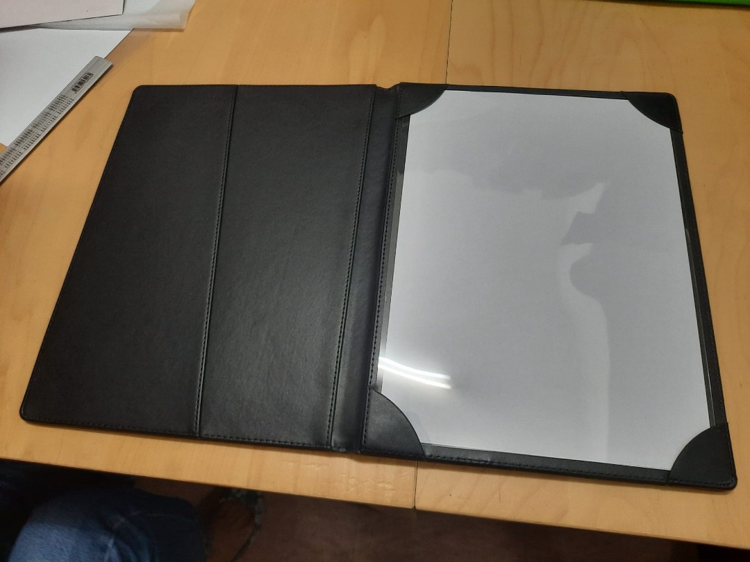 Certificate Holder A4 Folder (Black or Blue Navy Synthetic Leather ...