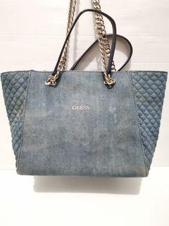 Tas guess bahan denim rare