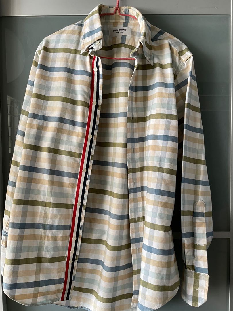Thom Browne Checked Shirt, Men's 