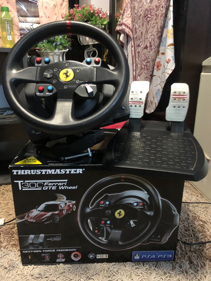 Thrustmaster T300 Ferrari GTE Wheel, Video Gaming, Gaming