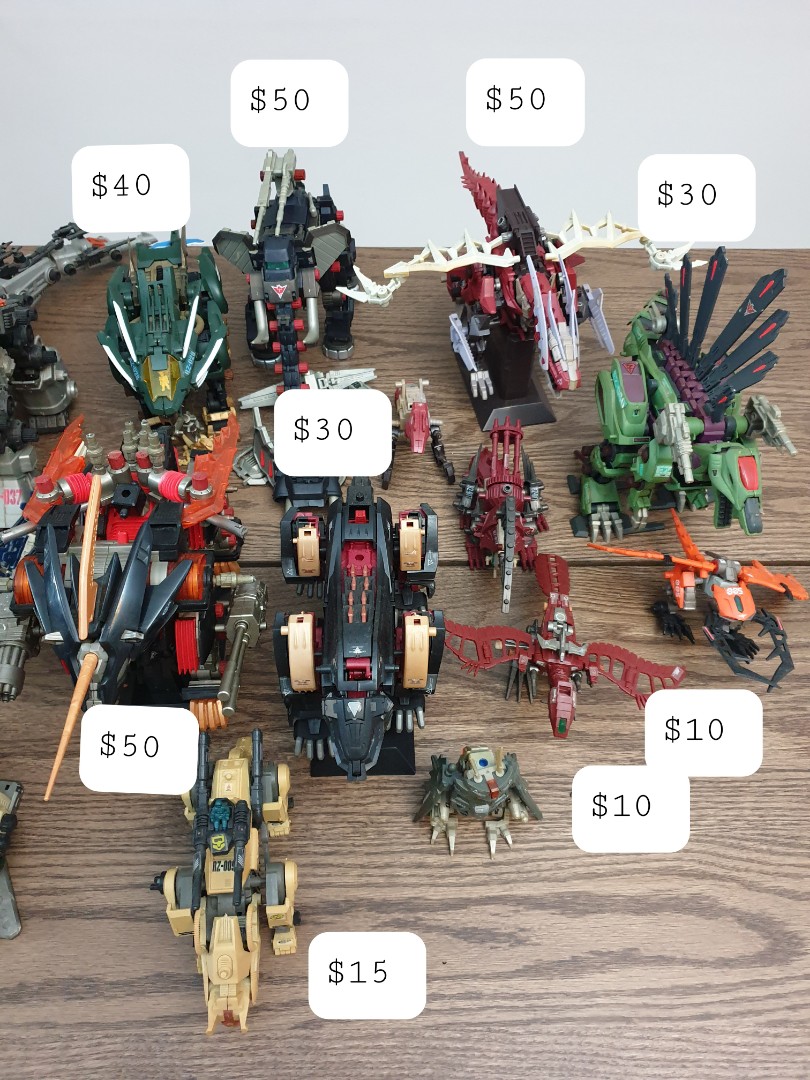 TOMY ZOIDS Figurines (Vintage all obtained before 2005) (Bigger ZOIDS