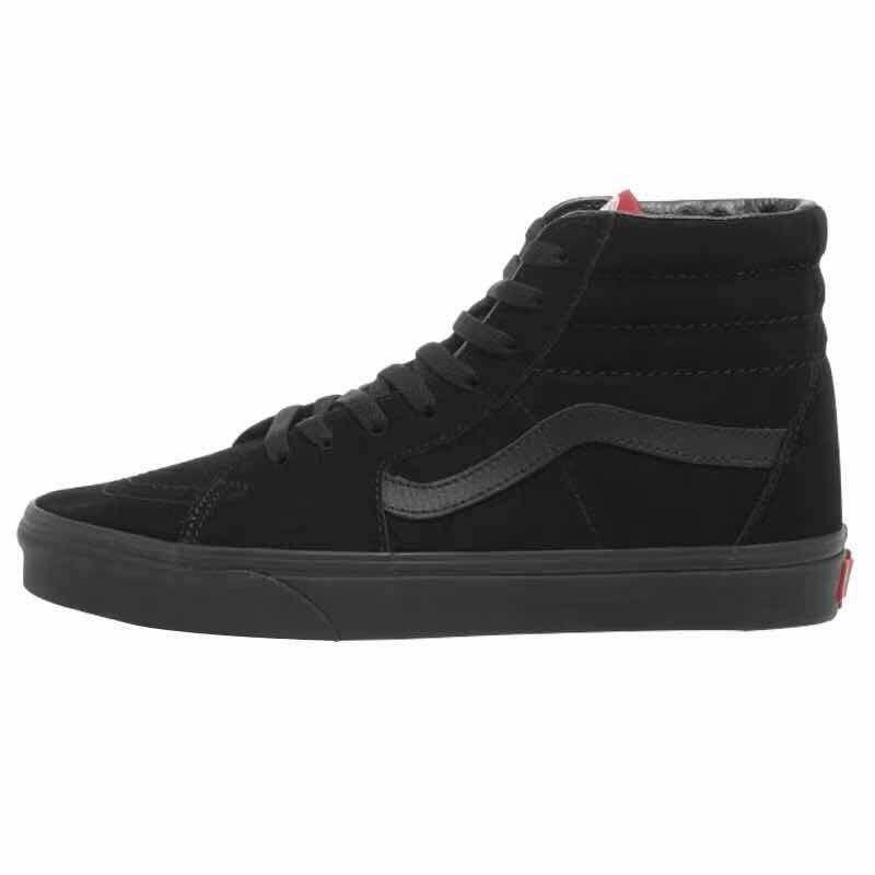 All black suede high top vans sales