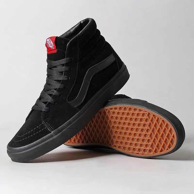 All black suede vans on sale