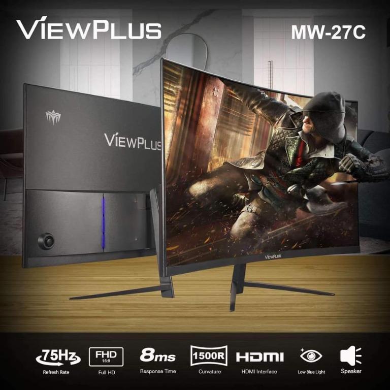 Viewplus MW-27C 27inch 75Hz Curved LED Monitor, Computers & Tech, Parts ...