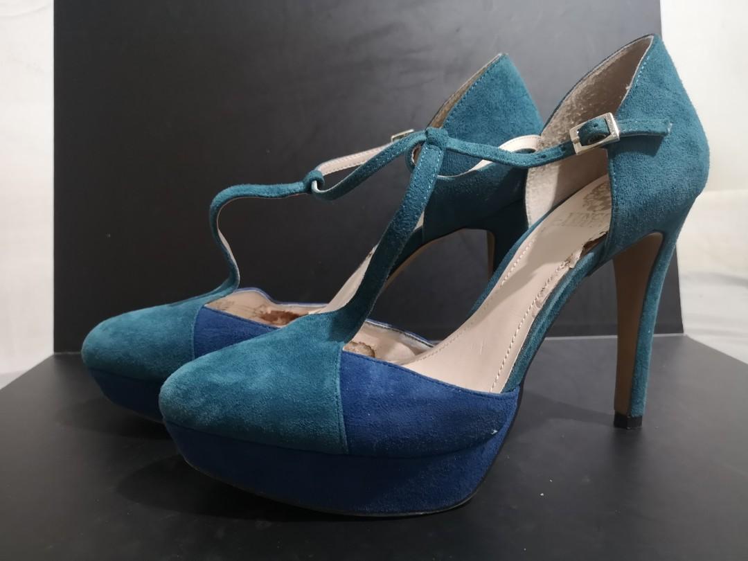 Vince camuto blue suede heels sales