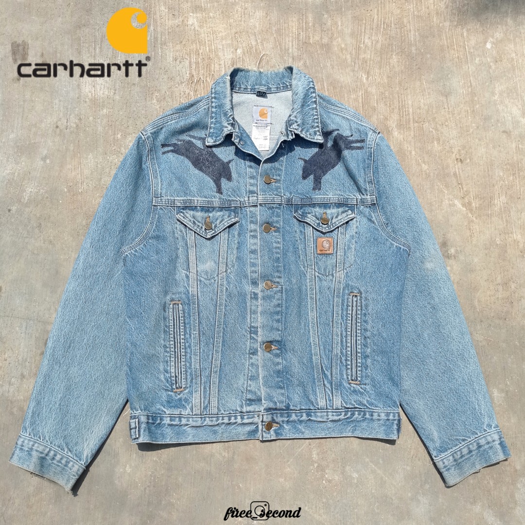 Carhartt denim 2025 trucker jacket
