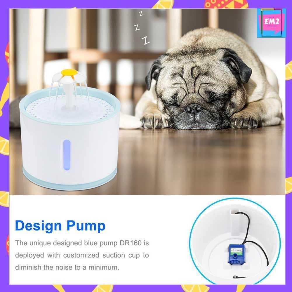 Water Fountain Kucing 2.4L Tempat minum kucing, Perlengkapan Hewan